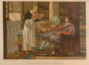 Planella Y Rodriguez Prints: Vincent of Beauvais and Saint Louis. From: La ciencia y sus hombres, 1879