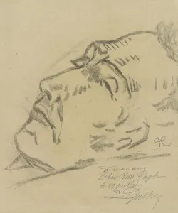 Van Gogh Prints: Vincent van Gogh on his deathbed, 1890