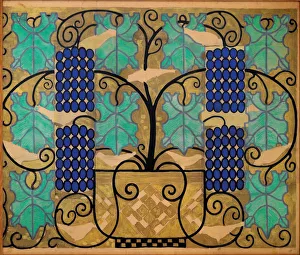 Moser Prints: Vine tendrils. Design for the altar frieze of the church at the Steinhof in Vienna