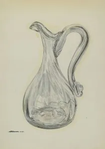 Glasswork Prints: Vinegar Cruet, c. 1939. Creator: Ralph Atkinson