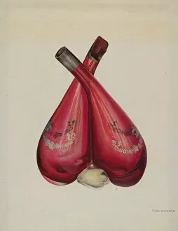 Chris Makrenos Gallery: Vinegar and Oil Bottle, c. 1939. Creator: Chris Makrenos