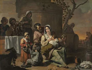 Vintage Scene and Peasant Children Dancing (painting pair), 1650s. Creator: Le Nain (French)