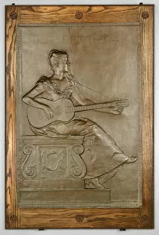 Guitarist Gallery: Violet Sargent, Modeled 1890, cast c. 1908. Creator: Augustus Saint-Gaudens
