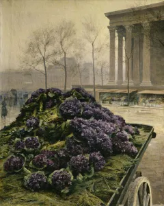 State Russian Museum Gallery: Violets from Nice, 1902. Creator: Krachkovsky, Iosiph Evstafievich (1854-1914)
