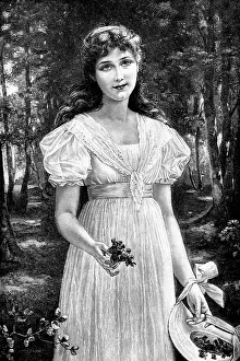 Gathering Prints: Violets, by Otto Lingner, 1895