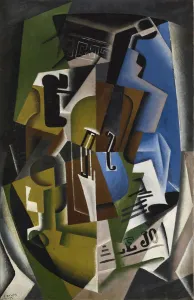 Gris Prints: Violin and newspaper, 1917