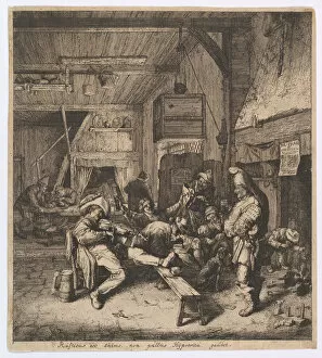 Cornelis Gallery: The Violin Player Seated in the Inn, 1685. Creator: Cornelis Dusart