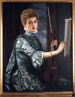 The Violinist, 1886. Artist: George Adolphus Storey