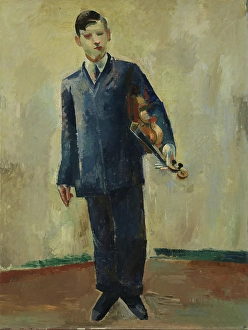Nasjonalmuseet Prints: The Violinist, 1927. Creator: Bjarne Ness