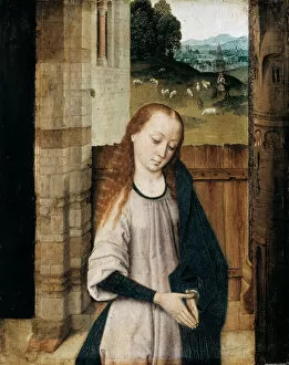 Bouts Gallery: Virgin in Adoration, 15th century. Artist: Bouts, Dirk (1410 / 20-1475)