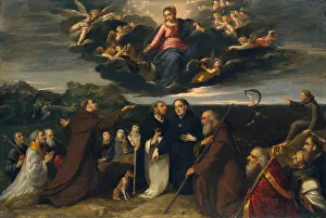 Vision Prints: The Virgin Adored by Saints, ca. 1609. Creator: Scarsellino