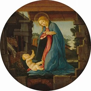Alessandro Gallery: The Virgin Adoring the Child, 1480 / 1490. Creator: Sandro Botticelli