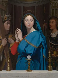 Adoring Prints: The Virgin Adoring the Host, 1852. Creator: Jean-Auguste-Dominique Ingres