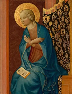 Images Dated 31st March 2021: The Virgin Annunciate, c. 1430. Creator: Masolino da Panicale