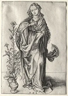 Martin Schongauer German Prints: The Virgin of the Annunciation. Creator: Martin Schongauer (German, c. 1450-1491)