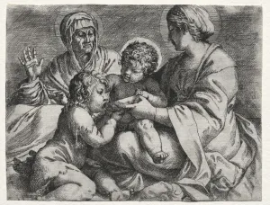 Virgin with the Bowl, 1606. Creator: Annibale Carracci (Italian, c. 1560-1609)