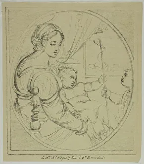 Denon Dominique Vivant Baron Prints: Virgin in a Chair, 1817–20. Creator: Vivant Denon