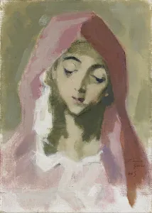 Modest Prints: Virgin of Charity, after El Greco, 1941. Creator: Helene Schjerfbeck