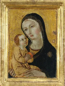 Sano Di Pietro Prints: Virgin and Child, 1400s. Creator: Icilio Federico Joni (Italian, 1866-1946), possibly