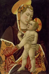 Tempera And Oil On Panel Prints: Virgin and Child, 1450-1460. Creator: Giovanni Francesco da Rimini