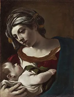 Scarf Prints: Virgin and Child, 1621-1622. Creator: Guercino