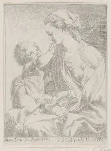 Giovanni David Prints: Virgin and Child, 1776. Creator: Giovanni David