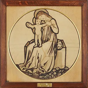Burne Jones Edward Prints: Virgin and Child, 1861-2. Creator: Sir Edward Coley Burne-Jones