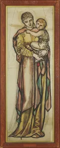 Burne Jones Edward Prints: Virgin and Child, 1868. Creator: Sir Edward Coley Burne-Jones