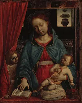 Virgin and Child with an Angel, c1480. Creator: Foppa, Vincenzo (active 1456-1516)
