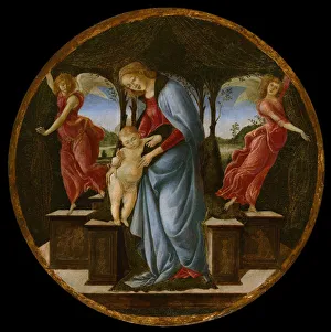 Sandro Bottichelli Prints: Virgin and Child with Two Angels, 1485 / 95. Creator: Sandro Botticelli