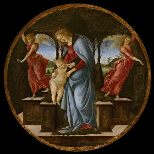 Virgin and Child with Two Angels, 1485/95. Creator: Sandro Botticelli