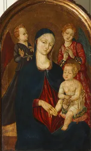 Jesus Child Prints: The Virgin and Child with Two Angels, 1490s