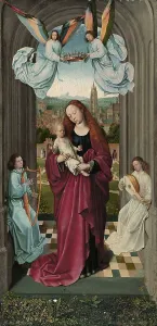Lowering Prints: The Virgin and the Child between Angels, 1500. Creator: Master of the Andre Madonna