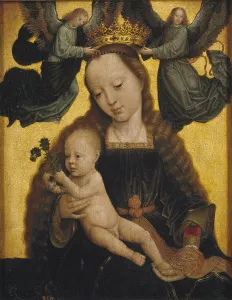 The Virgin and Child with Angels, c. 1520. Artist: David, Gerard (ca. 1460-1523)