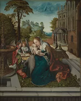 Bernard Van Collection: Virgin and Child with Angels, ca. 1518. Creator: Bernaert van Orley