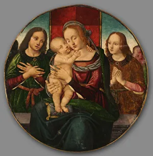 Early 16th Century Prints: Virgin and Child with Angels, early 1500s. Creator: Master of the Holden Tondo (Italian)