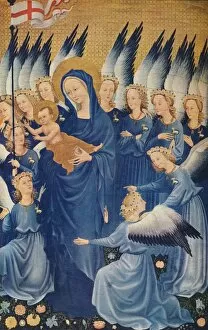 Kneeling Collection: The Virgin and Child with Angels: Leaf of the Wilton Diptych, c1395. (1941)