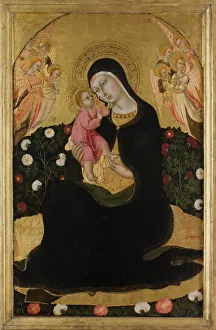 The Virgin and Child with Angels (Madonna of Humility), Mid of the 15th cen Artist: Sano di Pietro (1406-1481)