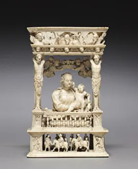 Style Of Prints: Virgin and Child in an Architectural Frame, c. 1530-1540. Creator: Jan Gossaert (Flemish