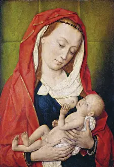 Breasts Prints: Virgin and Child, c1475. Creators: Dieric Bouts, Workshop of Dieric Bouts