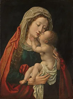 Cheek Prints: The Virgin and Child, c.1520-c.1530. Creator: Workshop of Bernard van Orley