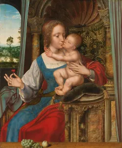 Metsys Quentin I Prints: Virgin and Child, c.1525-c.1530. Creator: Workshop of Quinten Metsys