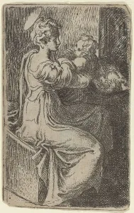 Mazzola Francesco Prints: Virgin and Child. Creator: Parmigianino