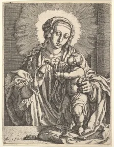 Lucas Jacobsz Prints: Virgin and Child. Creator: Simon Wynhoutsz Frisius