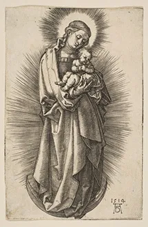 Metropolitan Museum Prints: Virgin and Child on the Crescent with a Diadem, 1514. Creator: Albrecht Durer