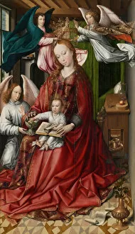 Latin Collection: Virgin and Child Crowned by Angels, 1490 / 95. Creator: Colyn de Coter