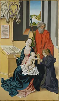 Worship Prints: Virgin and Child and a Donor Presented by Saint Thomas, 1483. Creator: Master of GroBgmain