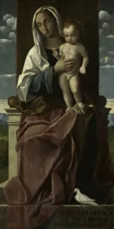 Dove Gallery: Virgin and Child Enthroned, 1516. Creator: Girolamo da Santacroce