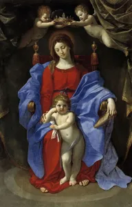 Jesus Child Prints: The Virgin and Child enthroned, 1625. Creator: Reni, Guido (1575-1642)