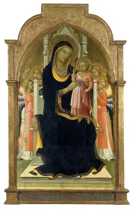 Giovanni Piero Di Prints: The Virgin and Child enthroned with six Angels, 1415. Creator: Lorenzo Monaco